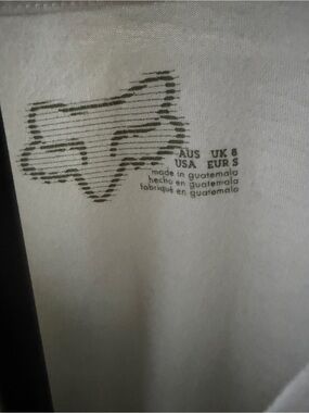 Fox Racing 74 Neon Graphic V-Neck Tee White Size Small